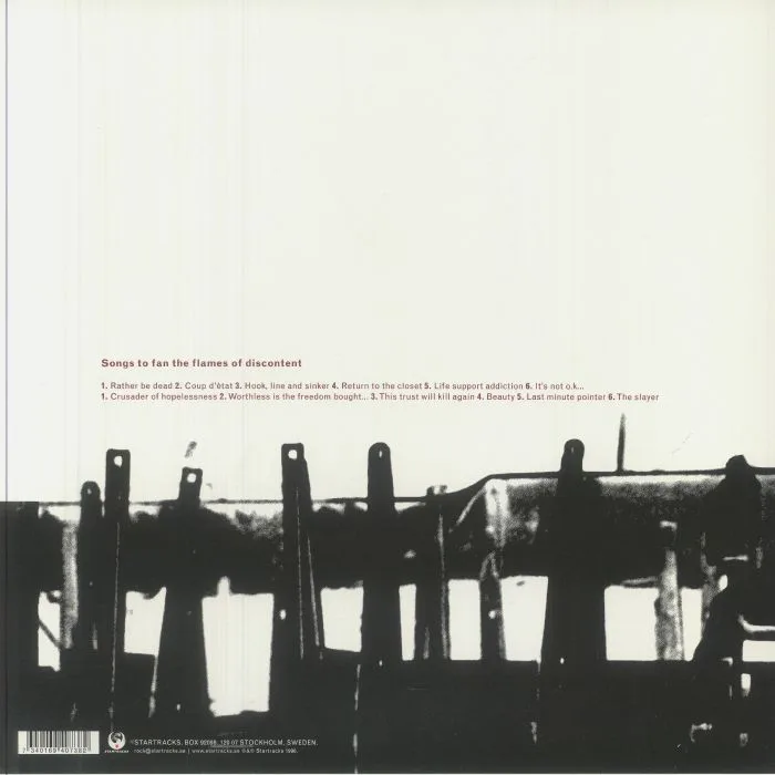 Back cover — REFUSED — Songs To Fan The Flames Of Discontent (reissue)