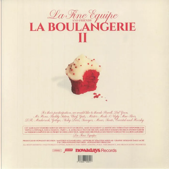 Back cover — LA FINE EQUIPE — La Boulangerie II: Part 1 & 2