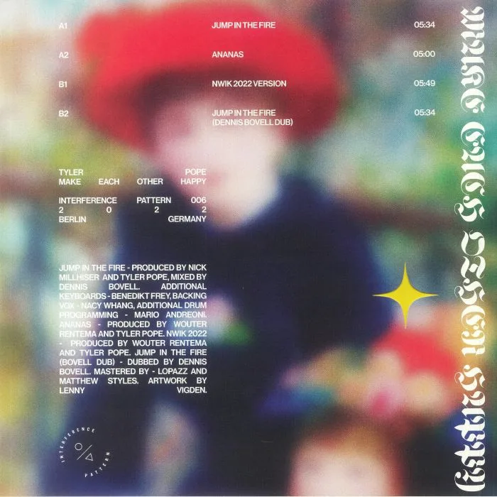 Обратная сторона обложки — Tyler POPE — Make Each Other Happy EP
