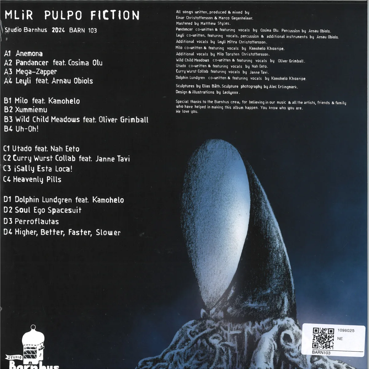 Back cover — Mlir — Pulpo Fiction (LP 2x12")