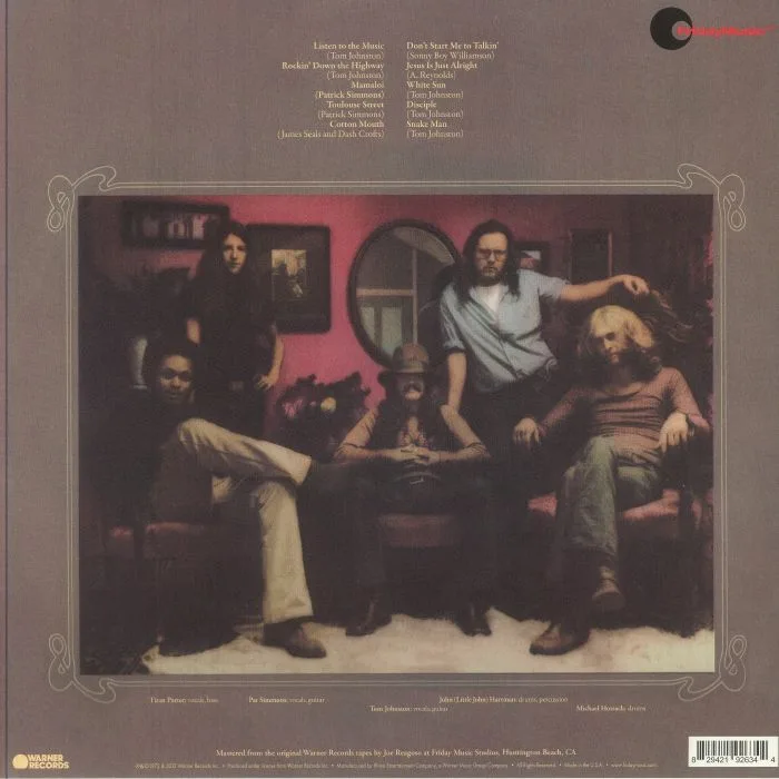 Back cover — The DOOBIE BROTHERS — Toulouse Street (reissue)
