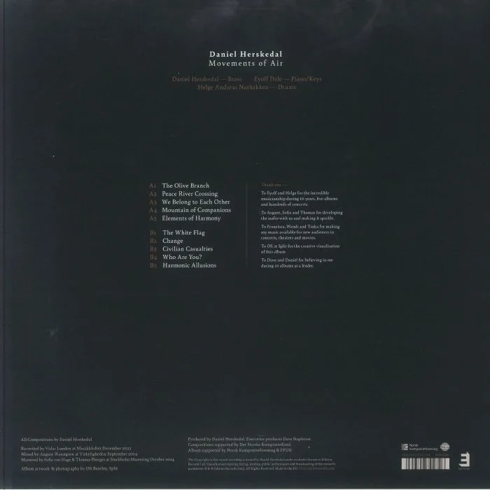 Обратная сторона обложки — Daniel HERSKEDAL — Movements Of Air