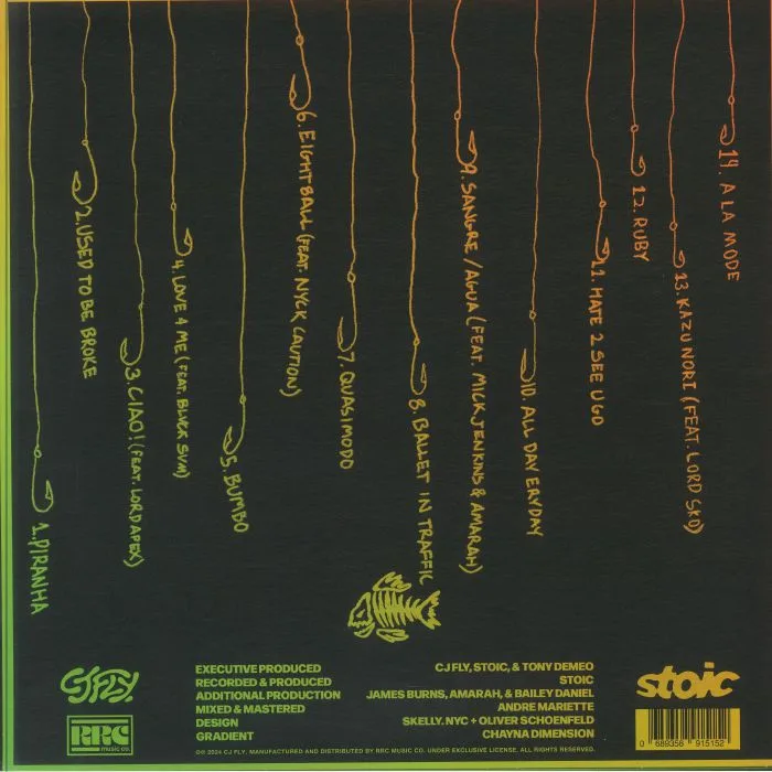 Обратная сторона обложки — CJ FLY / STOIC — Piranha (Deluxe Edition)