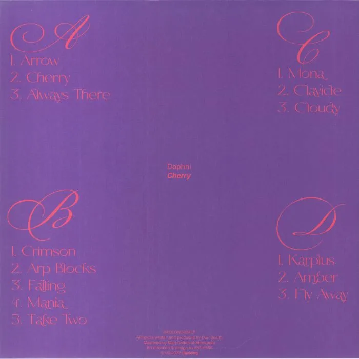 Обратная сторона обложки — DAPHNI — Cherry
