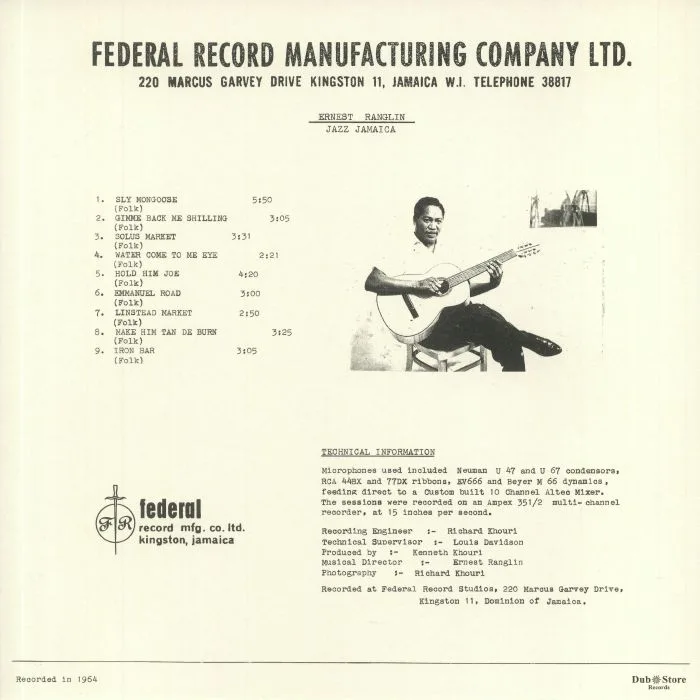 Ernest RANGLIN — Jazz Jamaica