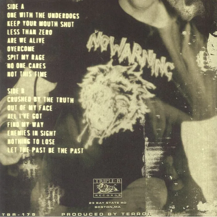 Обратная сторона обложки — TERROR — One With The Underdogs (reissue)