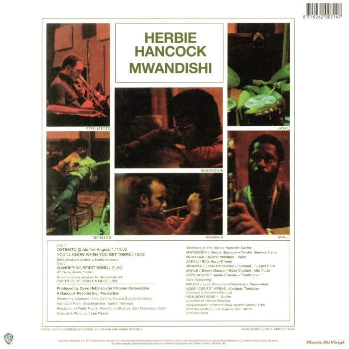 Back cover — Herbie HANCOCK — Mwandishi (reissue)