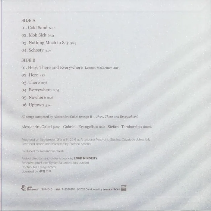 Back cover — Alessandro GALATI — Cold Sand