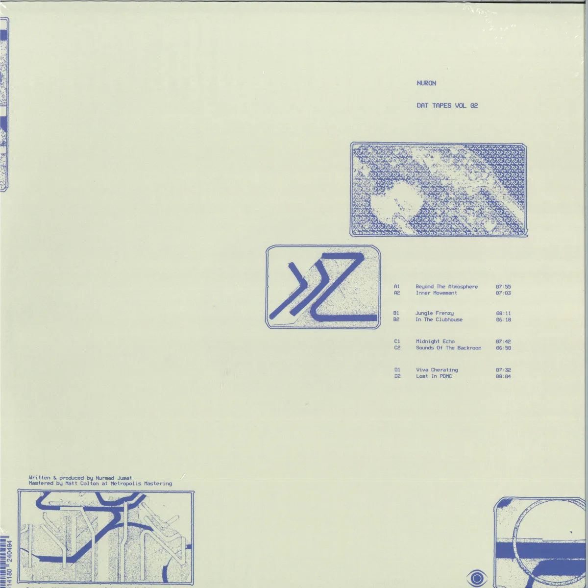 Back cover — Nuron — DAT Tapes Vol 02 (2x12")
