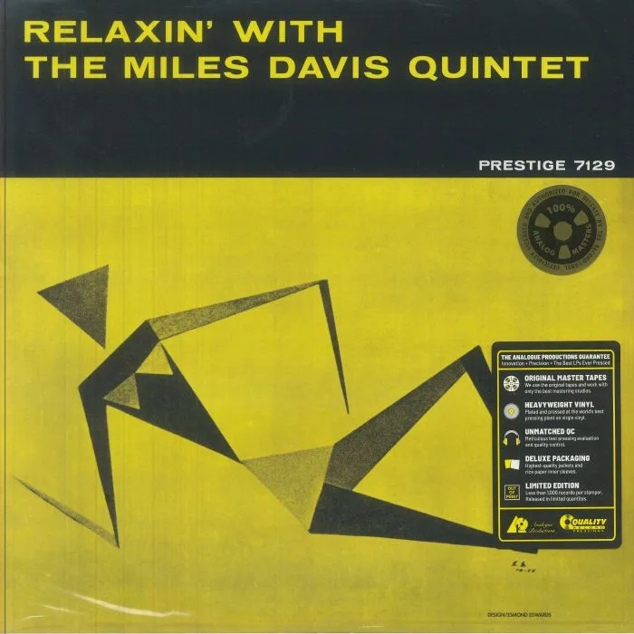 The MILES DAVIS QUINTET — Relaxin' With The Miles Davis Quintet (reissue) (mono)