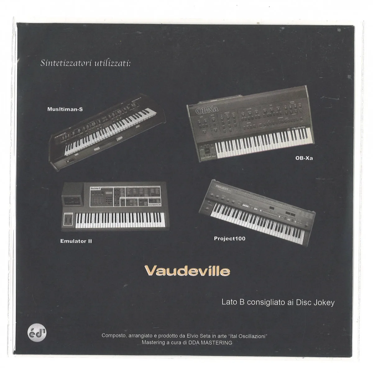 Back cover — Ital Oscilazzioni — DRAMMA GIOCOSO / VAUDEVILLE
