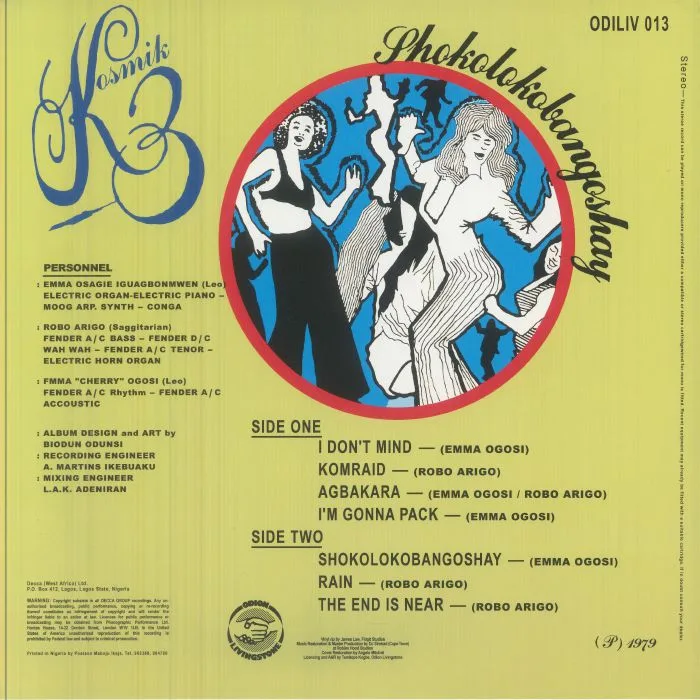 Back cover — KOSMIK 3 — Shokolokobangoshay (reissue)