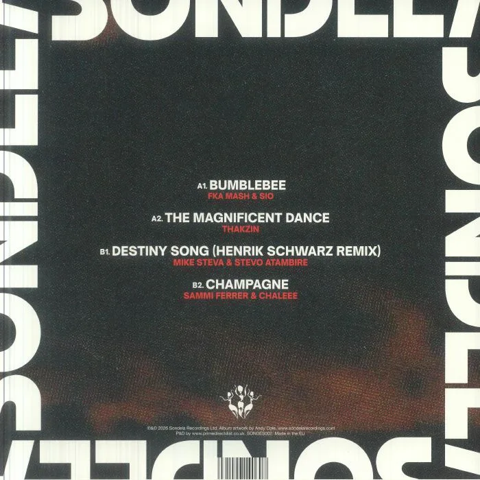 Back cover — FKA MASH / SIO / THAKZIN / MIKE STEVA / STEVO ATAMBIRE / SAMMI FERRER / CHALEEE — Sondela Selects Vol 2