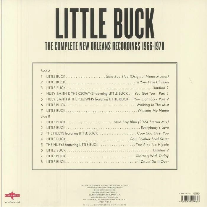 Back cover — LITTLE BUCK — The Complete New Orleans Recordings 1966 - 1970