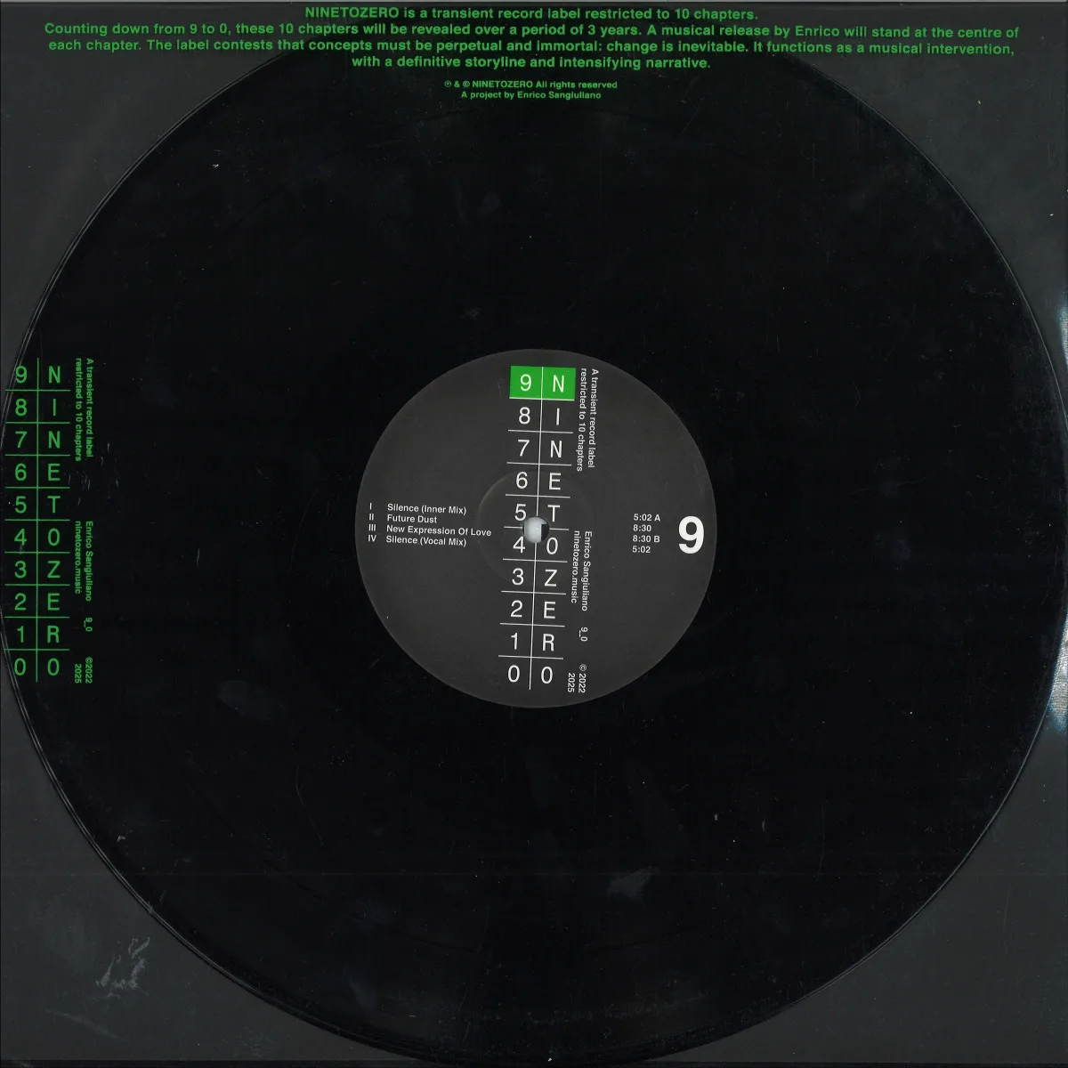 Back cover — Enrico Sangiuliano — Silence EP