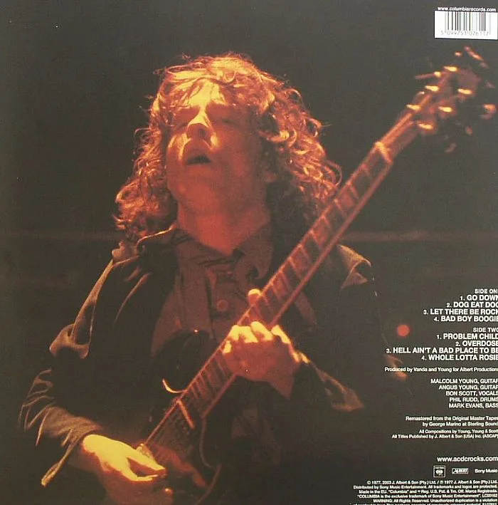 Back cover — AC / DC — Let There Be Rock