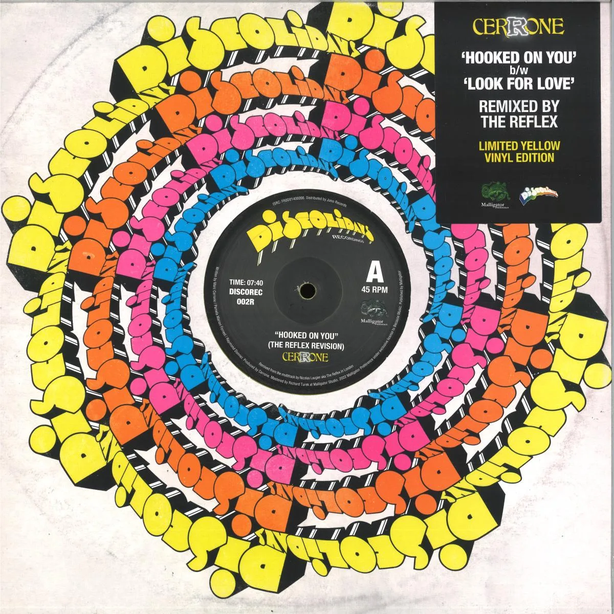Обратная сторона обложки — Cerrone / The Reflex — Look For Love / Hooked On You