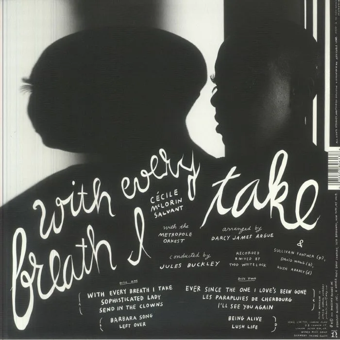Back cover — Cecile McLorin SALVANT / DARCY JAMES ARGUE / JULES BUCKLEY / METROPOLE ORKEST — With Every Breath I Take