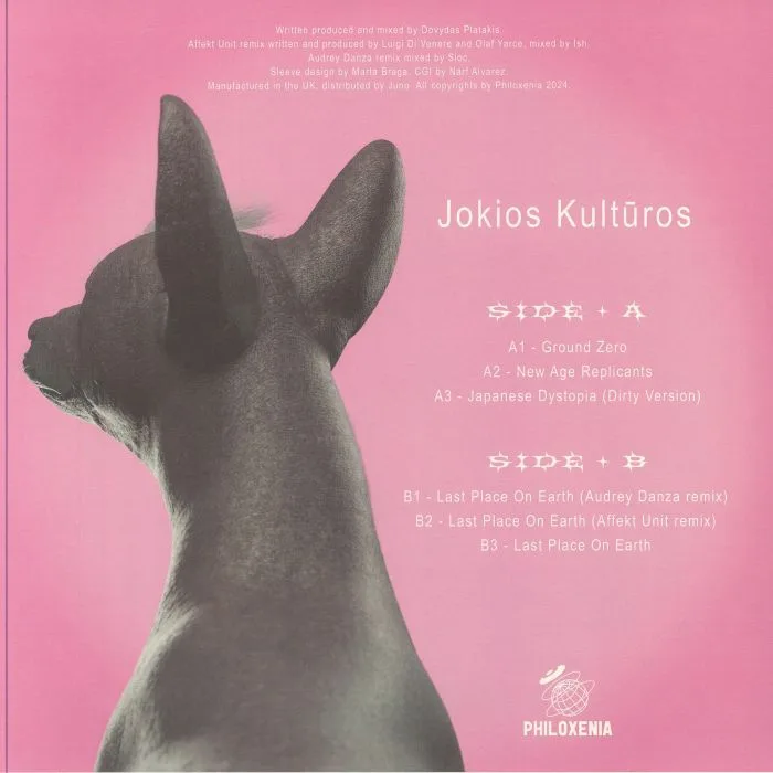 Обратная сторона обложки — Jokios KULTUROS — Last Place On Earth (feat Audrey Danza / Affekt Unit remixes)