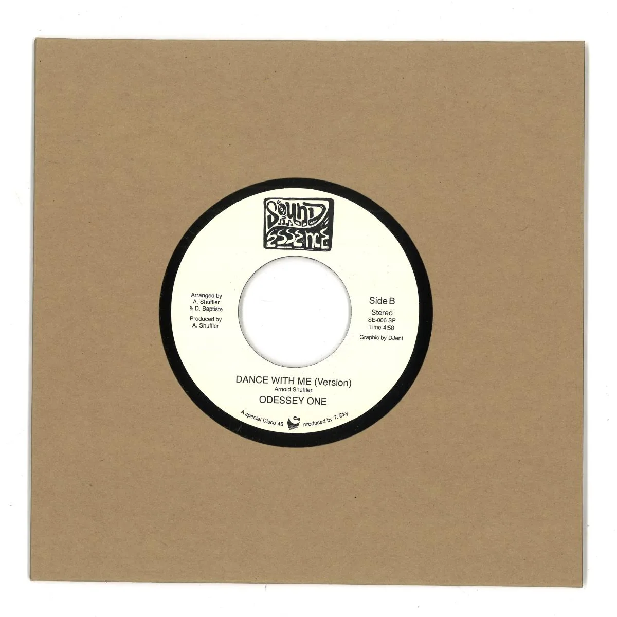 Обратная сторона обложки — Odessey One — Last Night / Dance With Me 7"