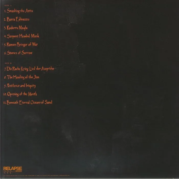 Back cover — NILE — Amongst The Catacombs Of Nephren Ka