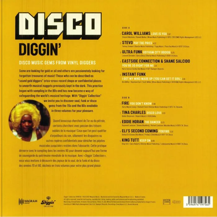 Обратная сторона обложки — VARIOUS — Disco Diggin': Disco Music Gems From Vinyl Diggers (reissue)