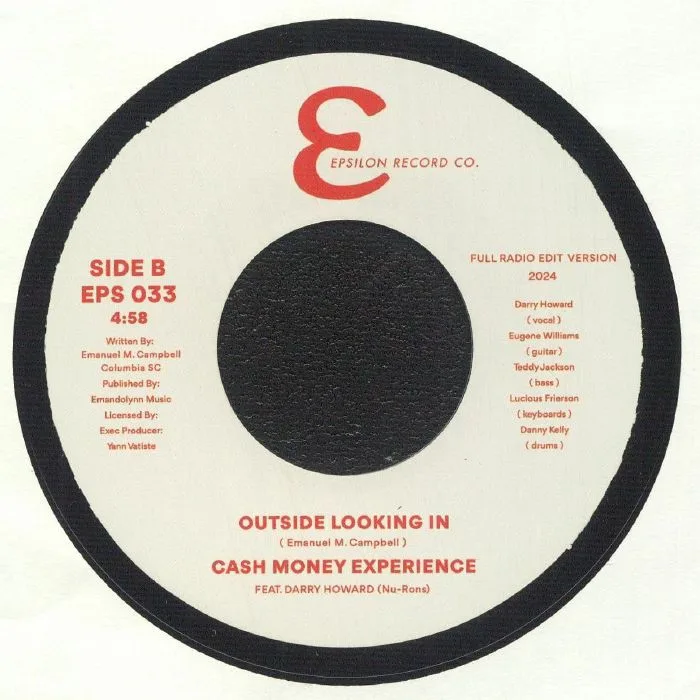 Back cover — CASH MONEY EXPERIENCE feat DARRY HOWARD — Outside Looking In