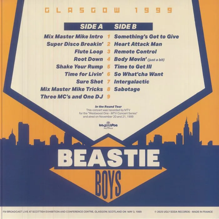 Обратная сторона обложки — BEASTIE BOYS — Glasgow 1999: FM Broadcast
