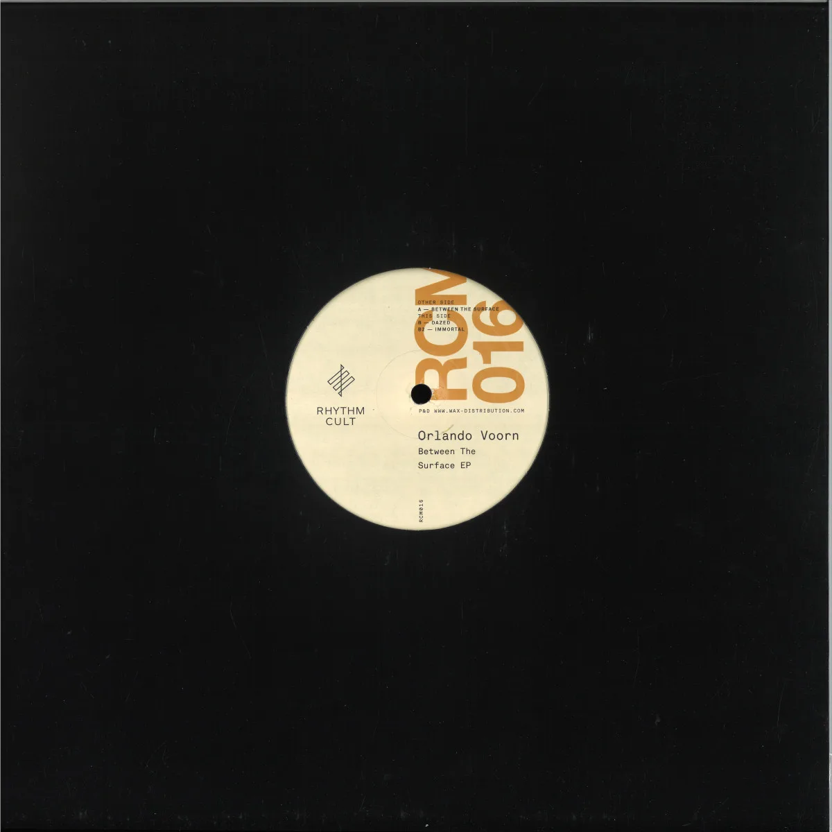 Back cover — Orlando Voorn — Between the Surface EP