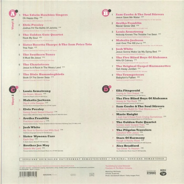 Back cover — VARIOUS — Gospel Greatest Hits