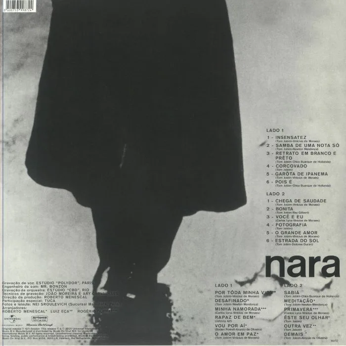 Обратная сторона обложки — Nara LEAO — Dez Anos Depois (reissue)