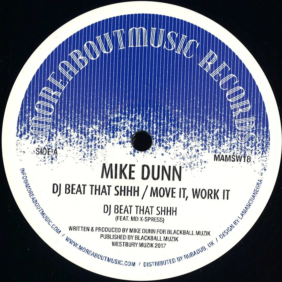 Лицевая сторона обложки — Mike Dunn — Dj Beat That Shhh / Move It, Work It