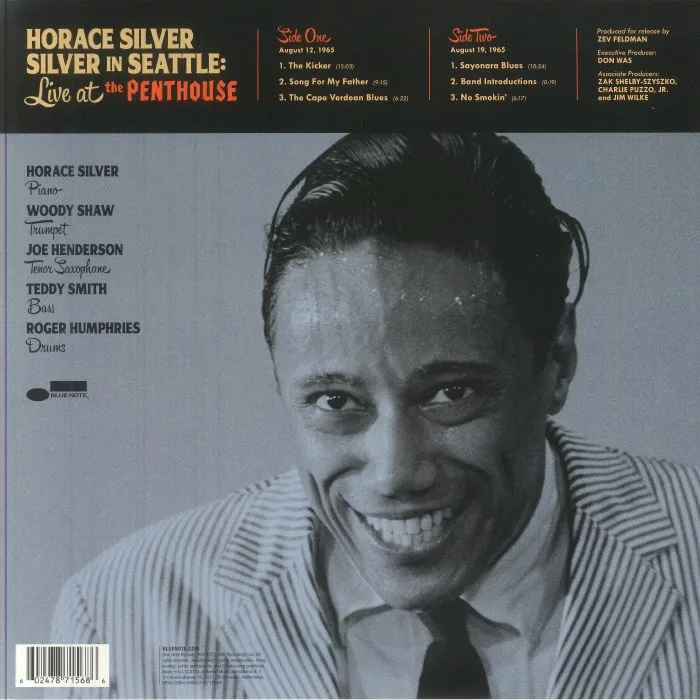 Обратная сторона обложки — Horace SILVER — Silver In Seattle: Live At The Penthouse