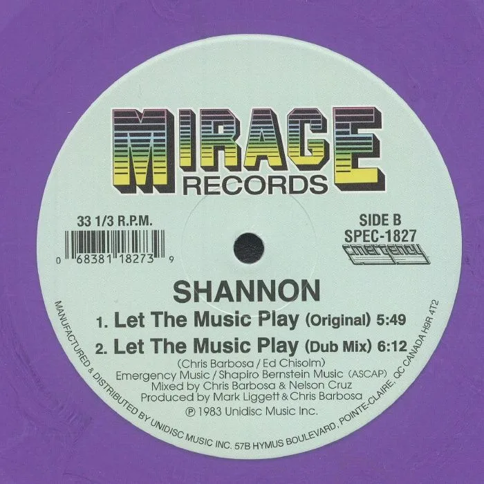 Обратная сторона обложки — SHANNON — Let The Music Play