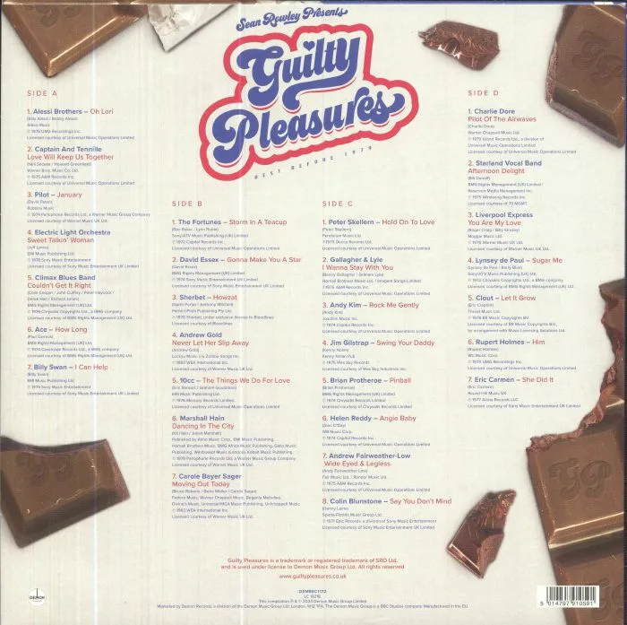 Обратная сторона обложки — Sean ROWLEY / VARIOUS — Sean Rowley Presents: Guilty Pleasures (20th Anniversary Edition)