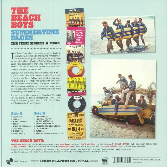Обратная сторона обложки — The BEACH BOYS — Summertime Blues: The First Singles & More
