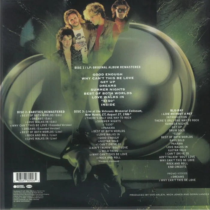 Обратная сторона обложки — VAN HALEN — 5150 (40th Anniversary Expanded Edition) (remastered)