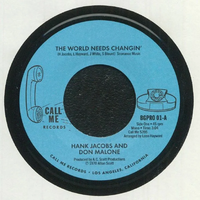 Front cover — Hank JACOBS / DON MALONE / THE TKO'S — The World Needs Changin' (reissue)