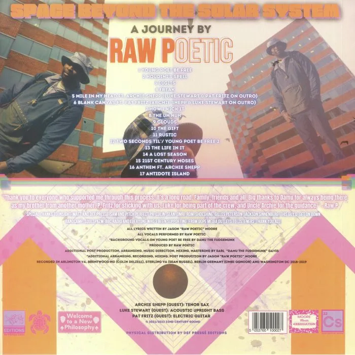 Обратная сторона обложки — RAW POETIC — Space Beyond The Solar System