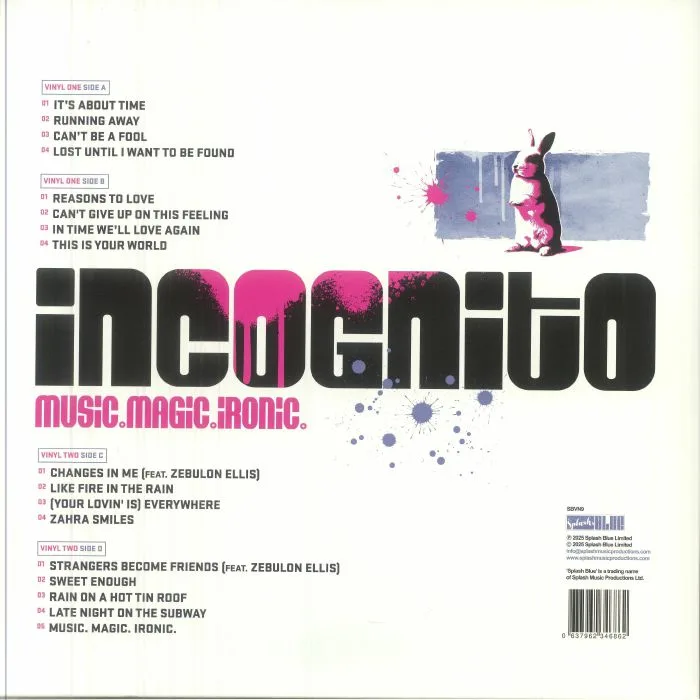 Обратная сторона обложки — INCOGNITO — Music Magic Ironic