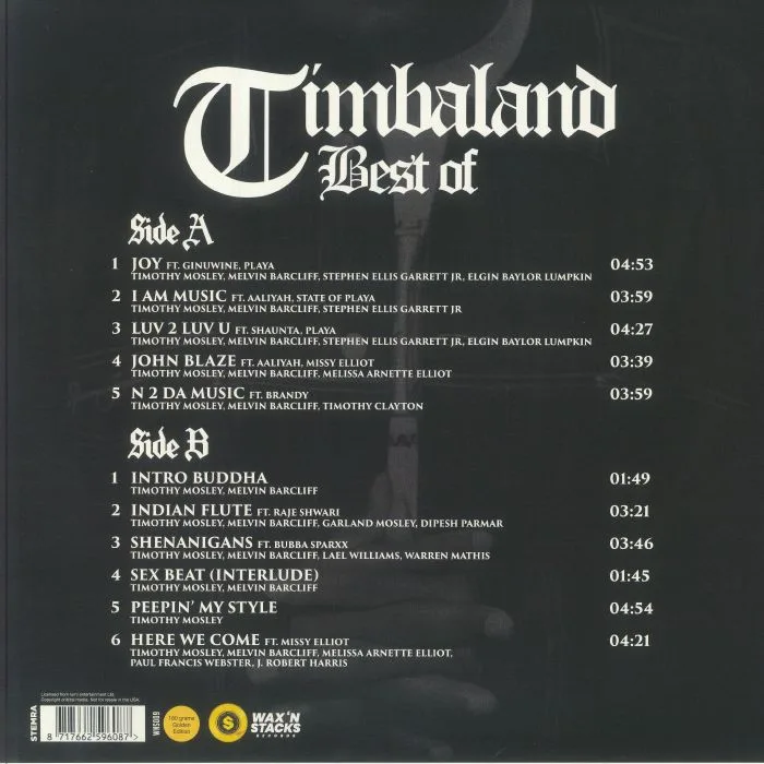 Обратная сторона обложки — TIMBALAND — Best Of