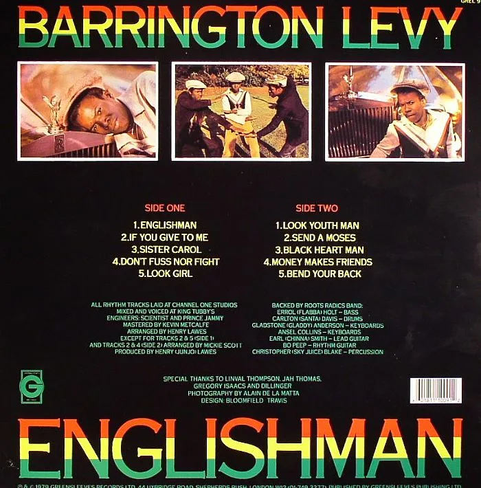 Обратная сторона обложки — Barrington LEVY — Englishman