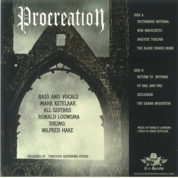 Back cover — PROCREATION — The Grand Inquisitor
