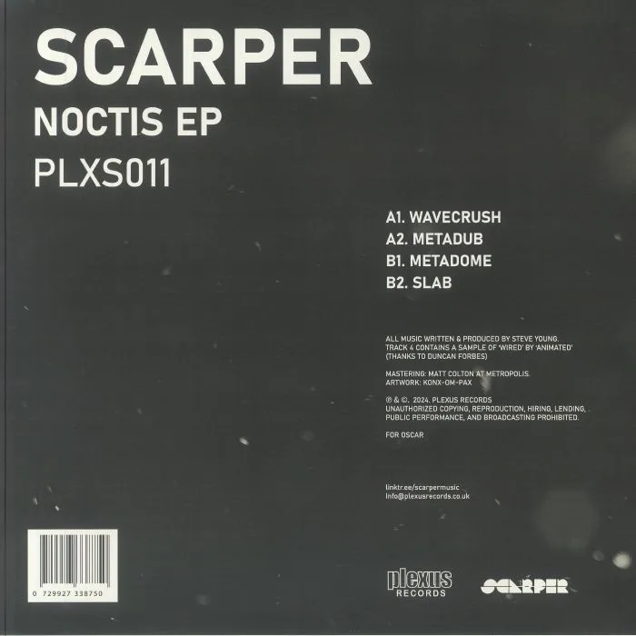 Back cover — SCARPER — Noctis EP