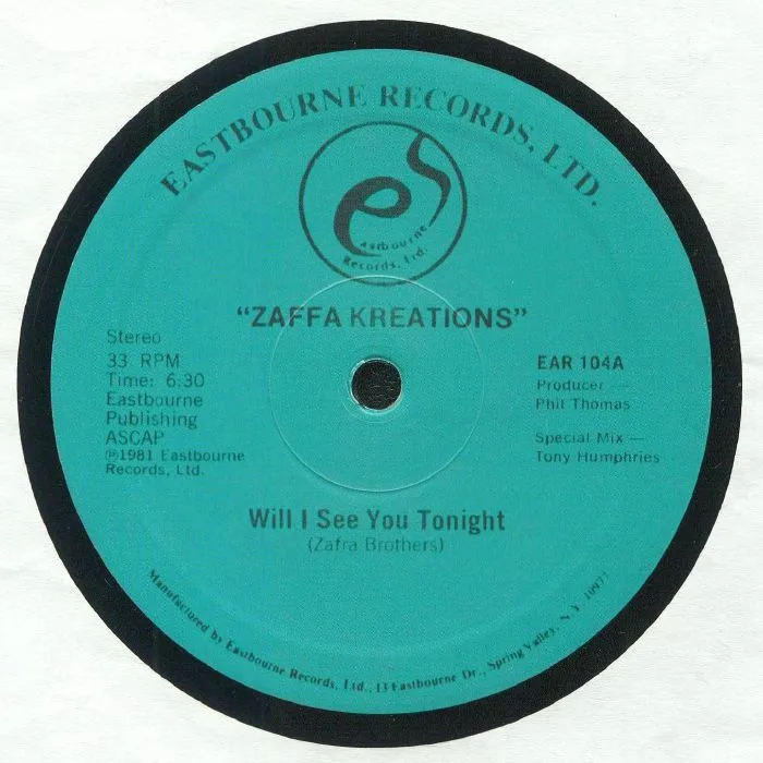 Лицевая сторона обложки — ZAFFA KREATIONS — Will I See You Tonight