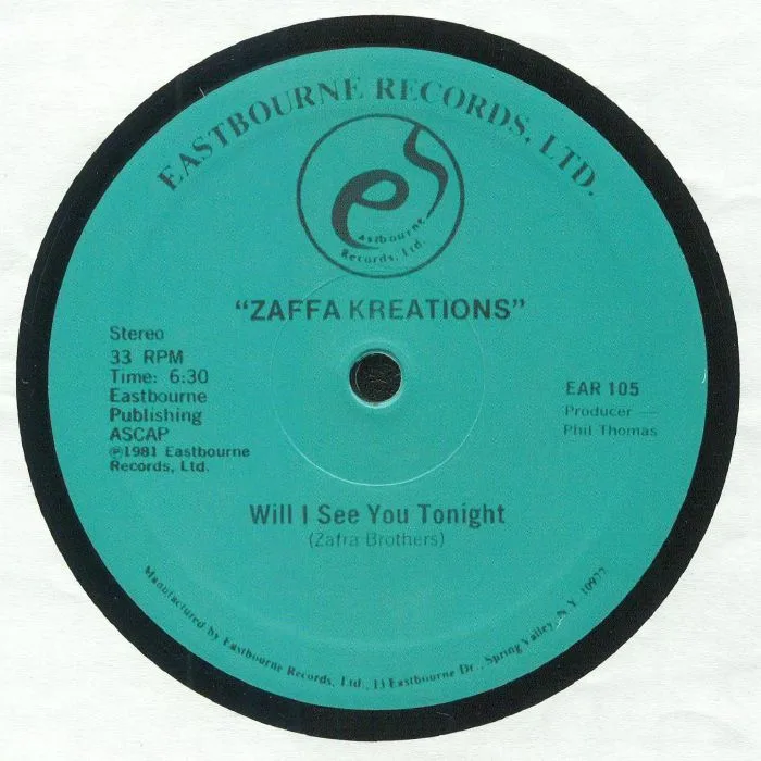 Обратная сторона обложки — ZAFFA KREATIONS — Will I See You Tonight