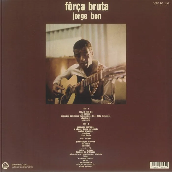 Обратная сторона обложки — Jorge BEN — Forca Bruta (reissue)
