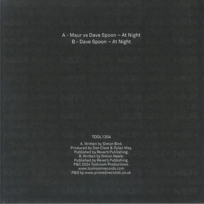Back cover — MAUR vs DAVE SPOON — At Night