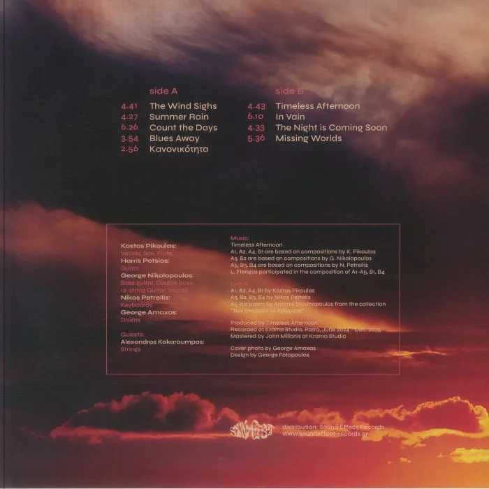 Back cover — TIMELESS AFTERNOON — Timeless Afternoon