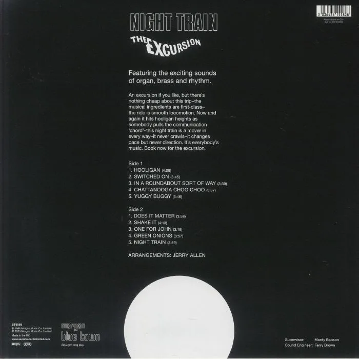 Обратная сторона обложки — The EXCURSION — Night Train (reissue)